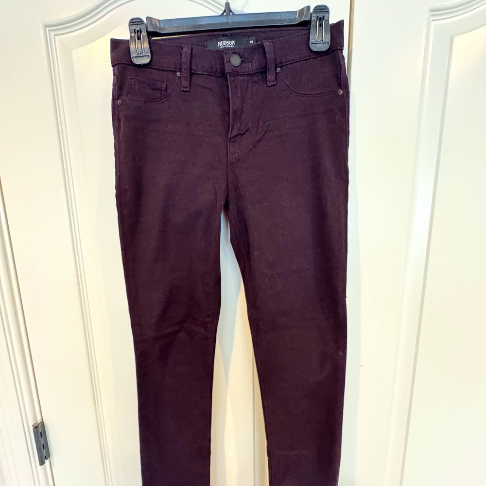 Hudson Soft Cabernet/Deep Purple Denim Sz 25